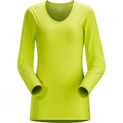 Crew Arc'teryx Motus Manga Larga Mujer - Verde - Chile OWM804761